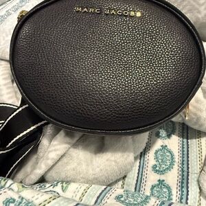 Marc Jacobs Black and Gold Zippered Bag